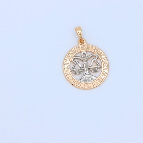 "Rose Gold Libra Zodiac Pendant with Delicate Scales Symbol Design, XPPT1451 - Picture 11 of 13